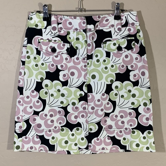 5/$25 Ann Taylor LOFT Circle Floral Straight Skirt - Picture 1 of 6